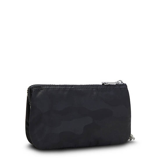 Kipling Creativity Large Classic Pouch Bags Black Camo Embossed | AU 2073TC